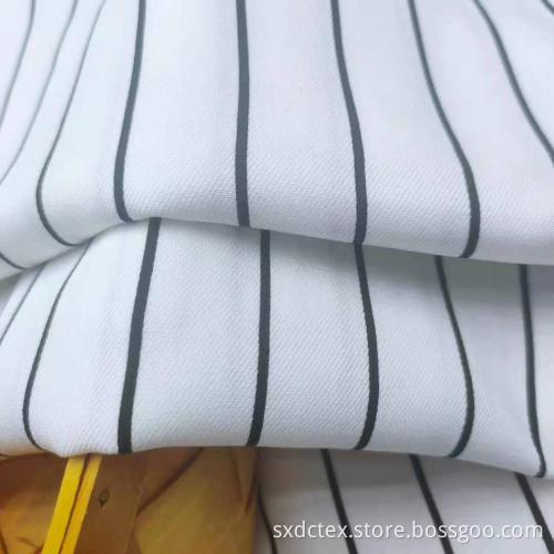 Warm Outdoor Slim Striped Twill Rayon Fabric